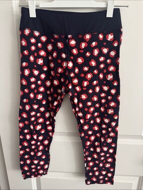 Tory Sport Women’s Navy Leggings with Poppy Red and White Spot Print